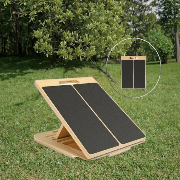 Adjustable Portable Wooden Incline Board Calf Stretching Leg/Knee/Heel/Ankle Exercise Aid 300 Lbs Weight Capacity Physical