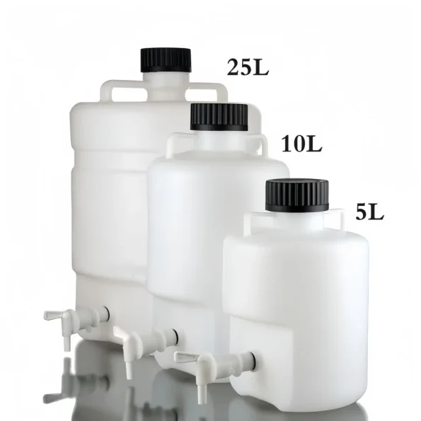 Custom 5L-25L Laboratory Stopcock Storage Chemical Acid and Alkali Resistance HDPE PP Stopcock Carboy Bucket Aspirator Bottle