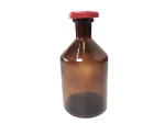 Custom Wholesale Lab Sample Chemical Pharmaceutical 250ml Brown Transparent Red Screw Cap Glassware Glass Reagent Bottles