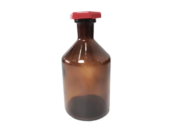 Custom Wholesale Lab Sample Chemical Pharmaceutical 250ml Brown Transparent Red Screw Cap Glassware Glass Reagent Bottles