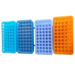 Customized Laboratory 50 Well 10-18mm Plastic Multifunction Round Holes Test Tube Holder Rack for Different Size Tube Display
