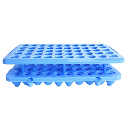 Customized Laboratory 50 Well 10-18mm Plastic Multifunction Round Holes Test Tube Holder Rack for Different Size Tube Display
