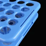 Customized Laboratory 50 Well 10-18mm Plastic Multifunction Round Holes Test Tube Holder Rack for Different Size Tube Display
