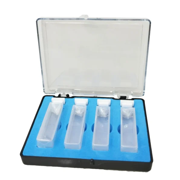 Customized Laboratory Biochemistry Spectrophotometer Use 10mm 2 Sides Optical Sides Flow Cell UV Clear Quartz Glass Cuvette