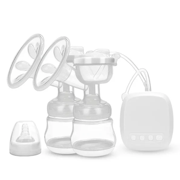Double Sided Wide Mouth Electric Breast Pump with Smart Touch Panel and Hands Free Design for Breast Feeding Moms BPA Free Extra