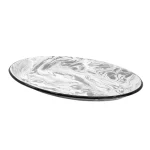 Green Rim Rectangular Enamel Tray Lab Experiment Dish Chemical Storage Enamel Plate for Hospital Laboratory Use