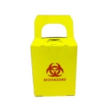 Hospital Disposable Medical Use Square Waste Biohazard Safety Box 3L 5L 10L Paper Board Sharps Container for Discard Syringe