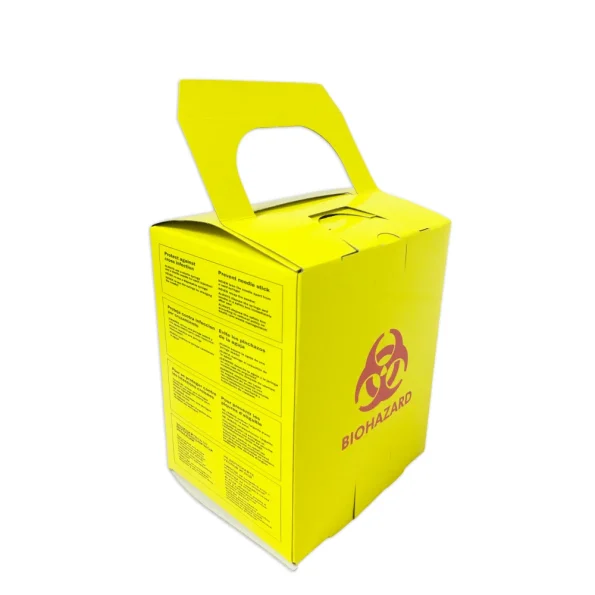 Hospital Disposable Medical Use Square Waste Biohazard Safety Box 3L 5L 10L Paper Board Sharps Container for Discard Syringe