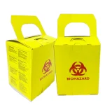 Hospital Disposable Medical Use Square Waste Biohazard Safety Box 3L 5L 10L Paper Board Sharps Container for Discard Syringe