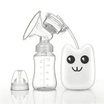Household Medical Device Strong Suction Low Noise Portable Mom Breastfeeding Electronic Breast Pump with Milk Bottle Wide Mouth