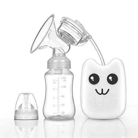 Household Medical Device Strong Suction Low Noise Portable Mom Breastfeeding Electronic Breast Pump with Milk Bottle Wide Mouth