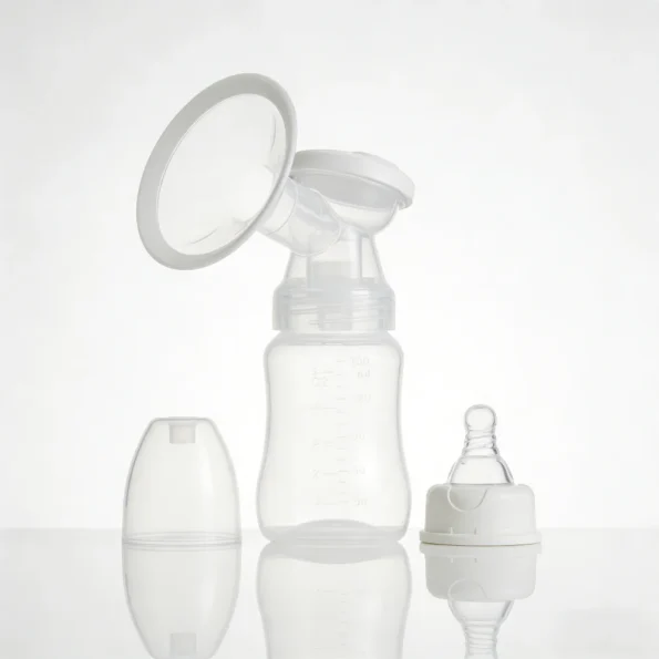 Household Medical Device Strong Suction Low Noise Portable Mom Breastfeeding Electronic Breast Pump with Milk Bottle Wide Mouth