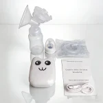 Household Medical Device Strong Suction Low Noise Portable Mom Breastfeeding Electronic Breast Pump with Milk Bottle Wide Mouth