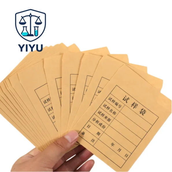 Kraft Paper Sample Envelope Printed Info Form Specimen Storage Bag For Laboratory Test Sample Packaging