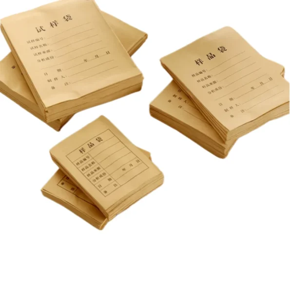 Kraft Paper Sample Envelope Printed Info Form Specimen Storage Bag For Laboratory Test Sample Packaging