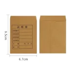 Kraft Paper Sample Envelope Printed Info Form Specimen Storage Bag For Laboratory Test Sample Packaging