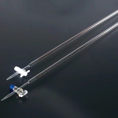 Lab Burette 10ml 25ml 50ml 100ml Glass PTFE Stopcock Burette