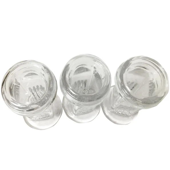 Laboratory Medical Chemical Vessel 5 Pieces Histology Microscope Circular Round Glass Rack Coplin Slide Staining Jar With Lid