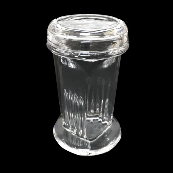 Laboratory Medical Chemical Vessel 5 Pieces Histology Microscope Circular Round Glass Rack Coplin Slide Staining Jar With Lid