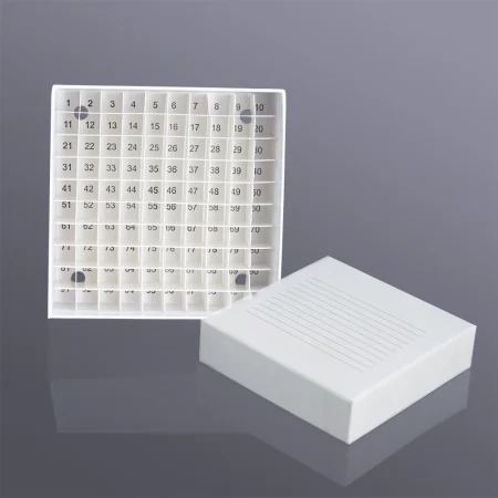 Laboratory Paper Cryotube Storage Box 100 Hole Paper Cryotube Box (with Drain Hole) for Cryo Freeze Tube
