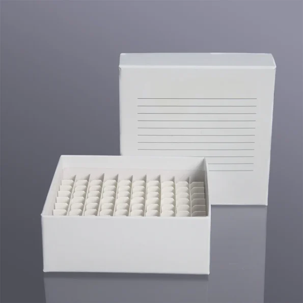 Laboratory Paper Cryotube Storage Box 100 Hole Paper Cryotube Box (with Drain Hole) for Cryo Freeze Tube
