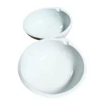 Laboratory Use 40ml-5000ml Chemistry Thickened Porcelain Round Bottom 82mm 90mm 100mm Ceramic Evaporating Dish With Pouring Lip