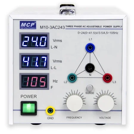 MCP M10-3AC243 THREE PHASE ADJUSTABLE AC POWER SUPPLY MOTOR POWER SUPPLY