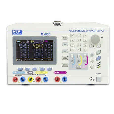 MCP M5005 - Programmable DC Laboratory Adjustable Multi Output Power Supply 30V3A5A 2.5V3.3V5V3A with USB, LAN Interface