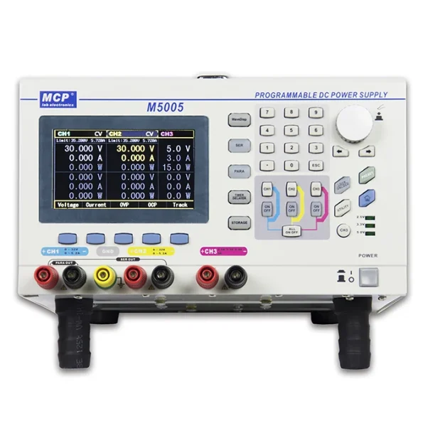 MCP M5005 - Programmable DC Laboratory Adjustable Multi Output Power Supply 30V3A5A 2.5V3.3V5V3A with USB, LAN Interface