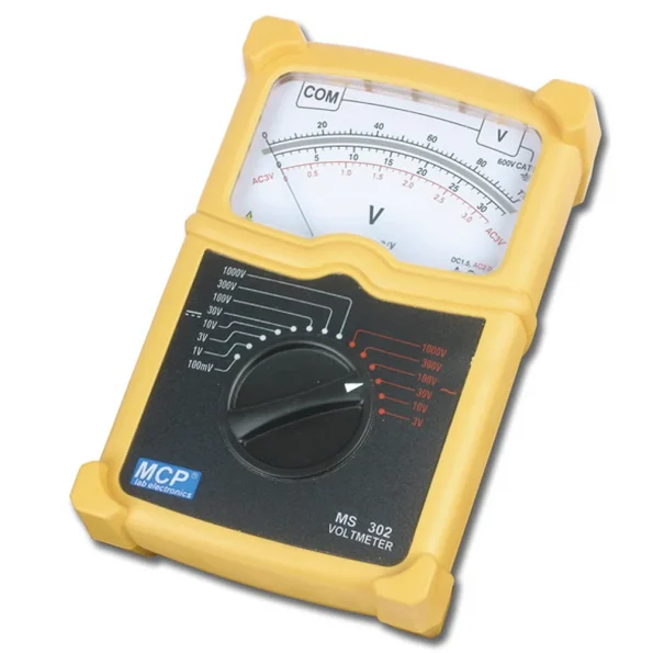 MCP MS302 - Analog Ac Dc Voltmeter Educational VOLTAGE METER Analog Volt Meter