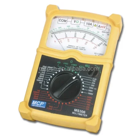 MCP MS305 - Analog Single Phase Three Phase Watt Meter School Wattmeter Power Meter