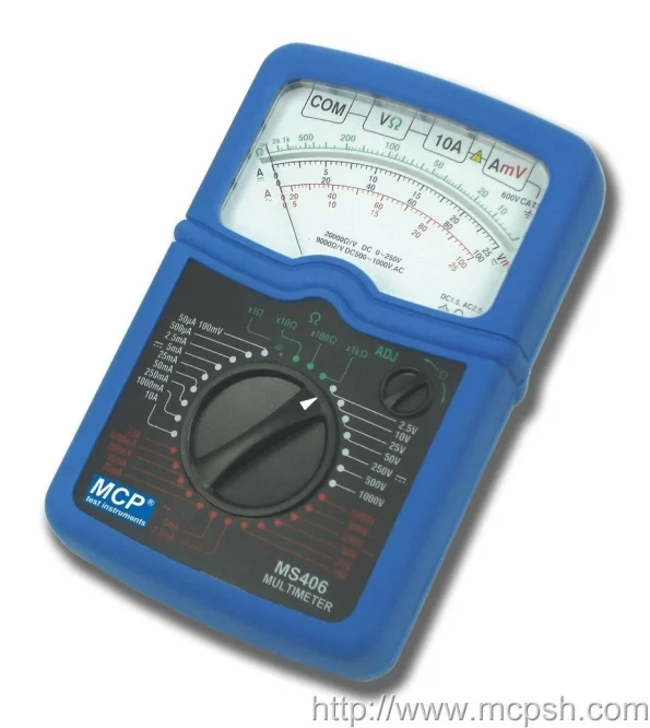 MCP MS405 - Wattmetre Analogique Power Meter Analog Current Meter Voltmeter Galvanometer