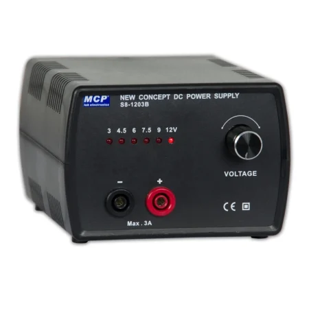 MCP S8-3003S8-1203 LABORATORY NEW CONCEPT DC POWER SUPPLY with Battery 30V1A12V3A AC12V2A