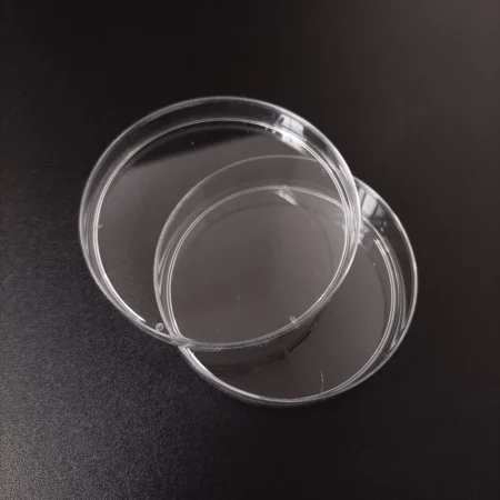 Medical Chemical Laboratory Plastic PS 60mm 55mm EO Sterilize Transparent Bacterial Tissue Cell Culture Petri Dish With 3 Vents