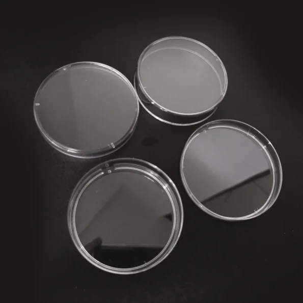 Medical Chemical Laboratory Plastic PS 60mm 55mm EO Sterilize Transparent Bacterial Tissue Cell Culture Petri Dish With 3 Vents