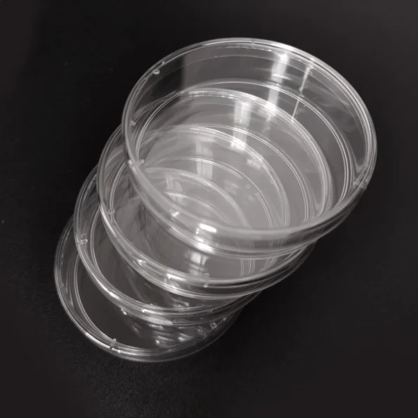 Medical Chemical Laboratory Plastic PS 60mm 55mm EO Sterilize Transparent Bacterial Tissue Cell Culture Petri Dish With 3 Vents