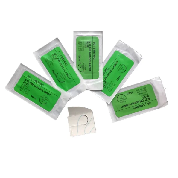 Medical Disposable Sterile Nylon Sutures Individually Sealed Independent Packaging Non-Absorbable Polyamide Surgical Suture