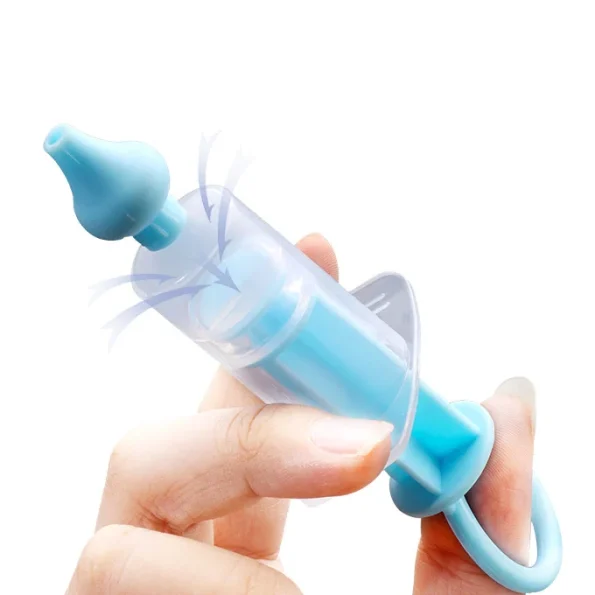 Medical Grade Portable Baby Nose Clean Soft Head Manual Syringe Cleaner Needle Type Infant Nasal Aspirator for Mucus Snot Wash