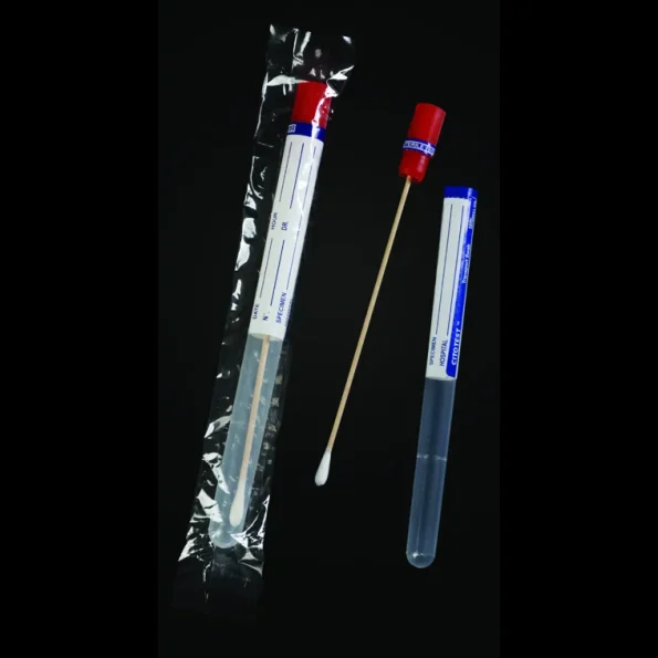 Medical Surgical Lab Disposable E.O Sterile Transport Specimen Cotton Tip PP PS Wooden Stick Sample Collection Swab