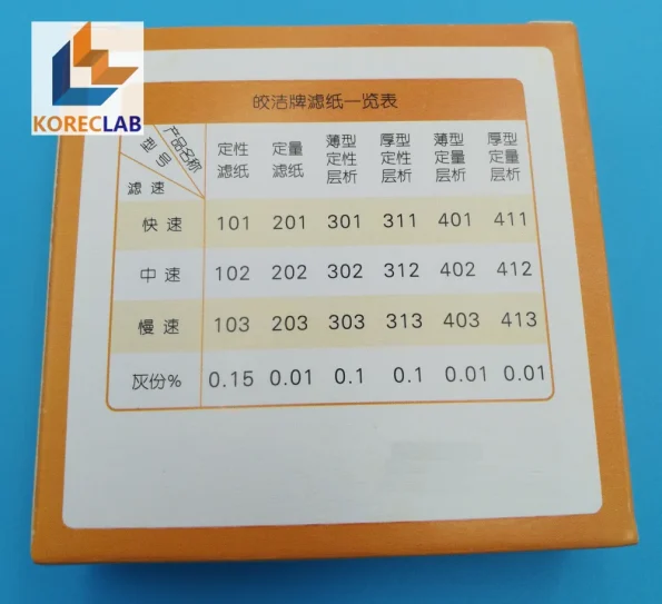 Medium Flow Rate Qualitative Filter Paper for Lab Consumables