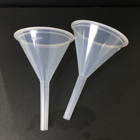 OEM Transparent Polypropylene Lab Funnel Filtering Funnel for Narrow Mouth Bottle Liquid Pouring Splash Free