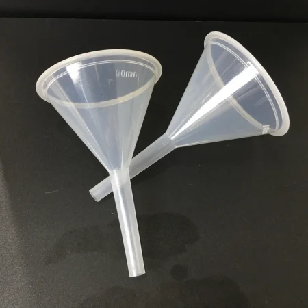 OEM Transparent Polypropylene Lab Funnel Filtering Funnel for Narrow Mouth Bottle Liquid Pouring Splash Free