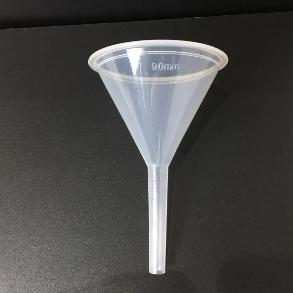 OEM Transparent Polypropylene Lab Funnel Filtering Funnel for Narrow Mouth Bottle Liquid Pouring Splash Free
