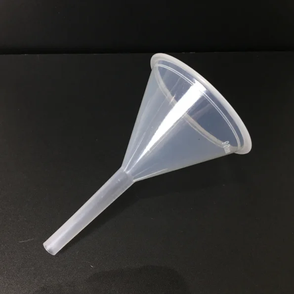 OEM Transparent Polypropylene Lab Funnel Filtering Funnel for Narrow Mouth Bottle Liquid Pouring Splash Free