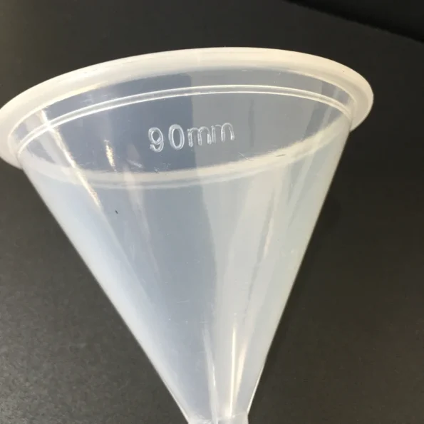 OEM Transparent Polypropylene Lab Funnel Filtering Funnel for Narrow Mouth Bottle Liquid Pouring Splash Free