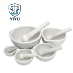 Porcelain Mortar and Pestle Set Multi Sizes Ceramic Grinding Bowl with Pour Spout Lab Herb Powder Grinding Tool