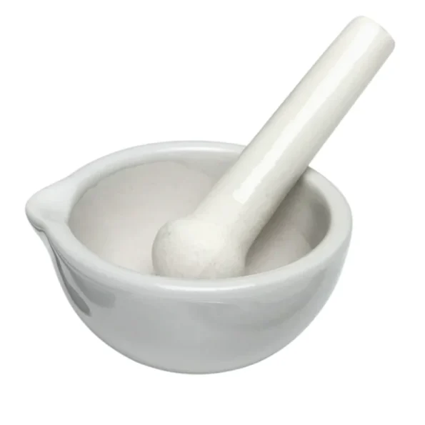 Porcelain Mortar and Pestle Set Multi Sizes Ceramic Grinding Bowl with Pour Spout Lab Herb Powder Grinding Tool