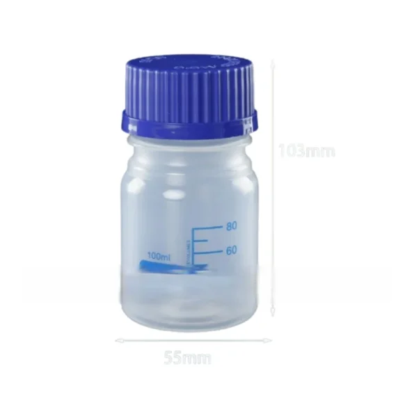 PP Plastic Reagent Bottle With Blue Screw Cap Graduated Wide Mouth Lab Storage Bottle 100/250/500/1000ml