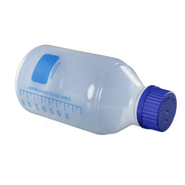 PP Plastic Reagent Bottle With Blue Screw Cap Graduated Wide Mouth Lab Storage Bottle 100/250/500/1000ml