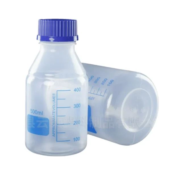 PP Plastic Reagent Bottle With Blue Screw Cap Graduated Wide Mouth Lab Storage Bottle 100/250/500/1000ml